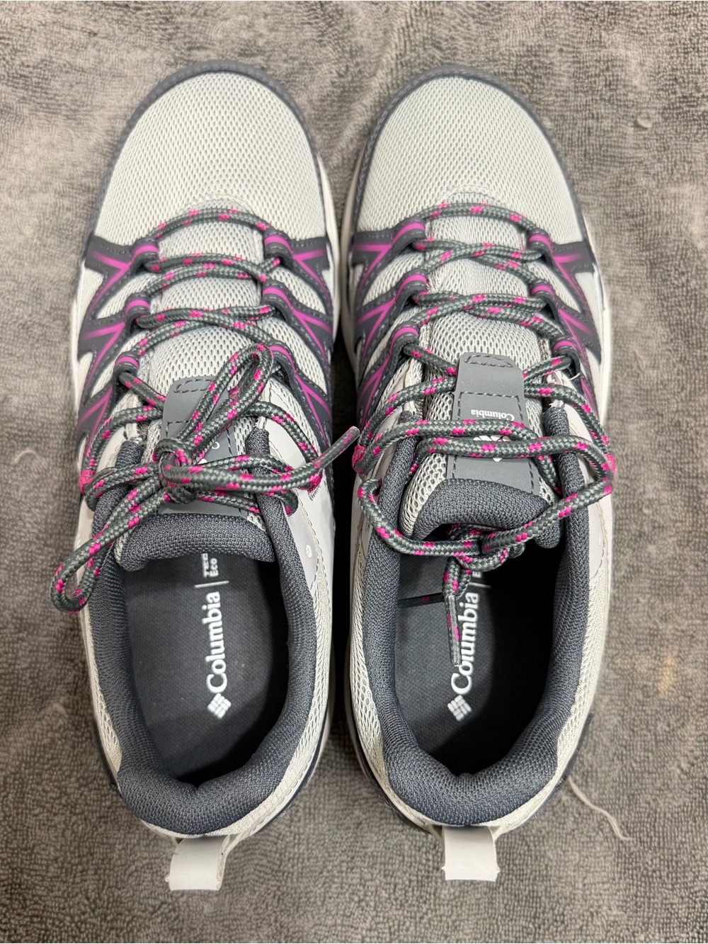 Columbia Women’s Gray and Pink Trail Running Shoes size 7